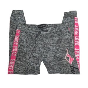 Baby Phat Sweatpants Womens Large Pink Gray Soft Joggers Size XL